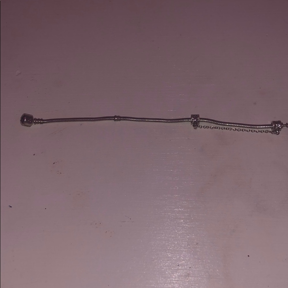 pandora bracelet + safety chain